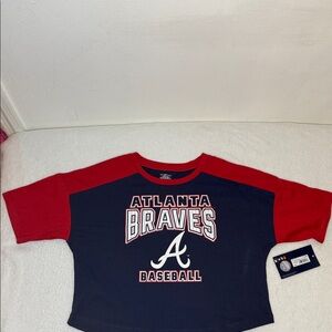 Genuine Merchandise Atlanta Braves Kids Tee - Red and Navy